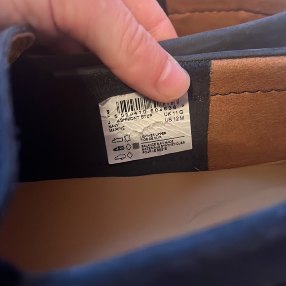 Clarks Antiqued Leather Navy Loafers - Picture 2 of 6